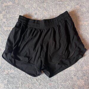 Black Lululemon Hotty Hot Shorts